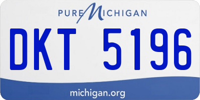 MI license plate DKT5196