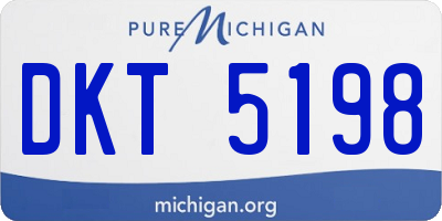 MI license plate DKT5198