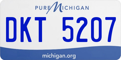 MI license plate DKT5207