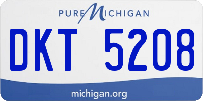 MI license plate DKT5208