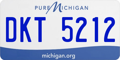 MI license plate DKT5212