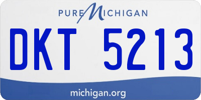 MI license plate DKT5213