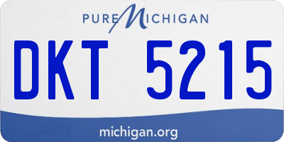 MI license plate DKT5215
