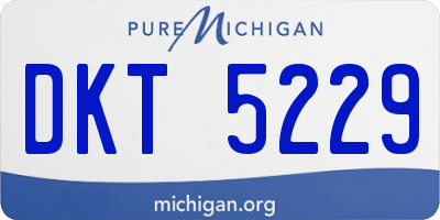 MI license plate DKT5229