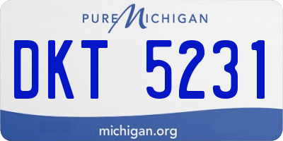 MI license plate DKT5231