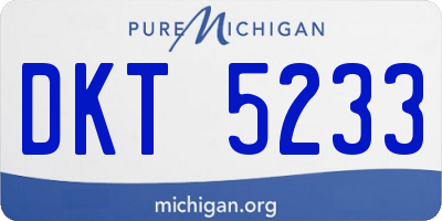 MI license plate DKT5233
