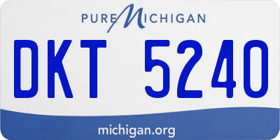 MI license plate DKT5240