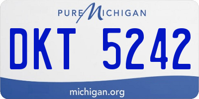 MI license plate DKT5242