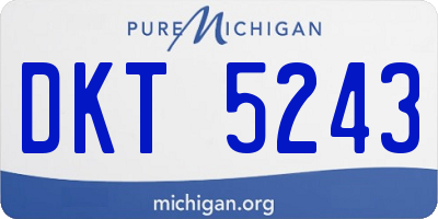MI license plate DKT5243