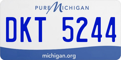 MI license plate DKT5244