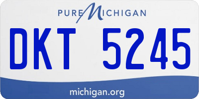 MI license plate DKT5245