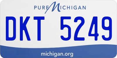 MI license plate DKT5249
