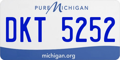 MI license plate DKT5252