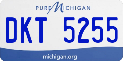 MI license plate DKT5255