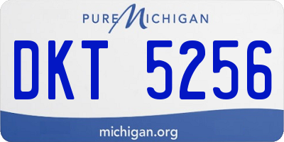 MI license plate DKT5256