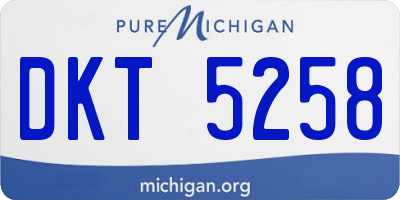 MI license plate DKT5258