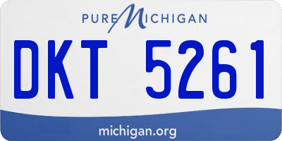 MI license plate DKT5261