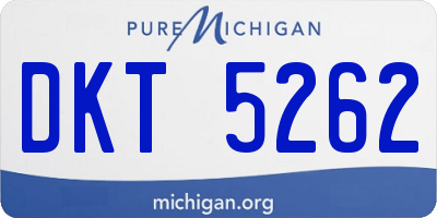 MI license plate DKT5262