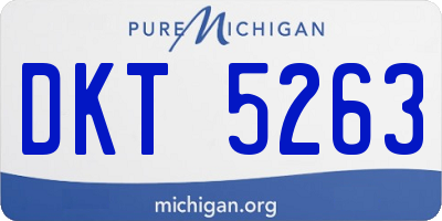 MI license plate DKT5263