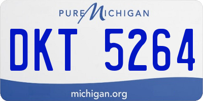MI license plate DKT5264