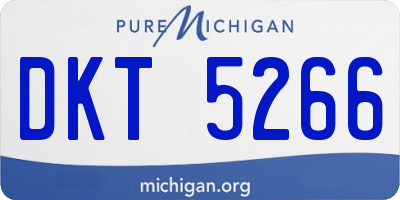 MI license plate DKT5266