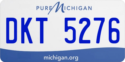 MI license plate DKT5276