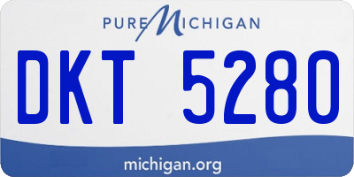 MI license plate DKT5280