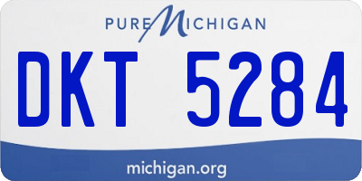 MI license plate DKT5284