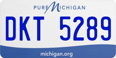 MI license plate DKT5289