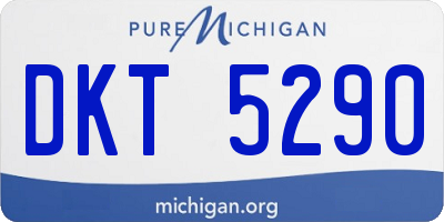 MI license plate DKT5290