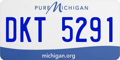 MI license plate DKT5291