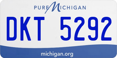 MI license plate DKT5292