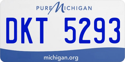 MI license plate DKT5293