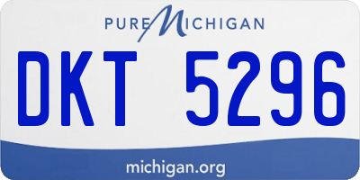 MI license plate DKT5296