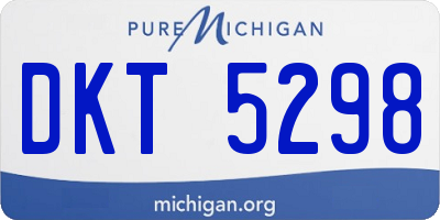 MI license plate DKT5298
