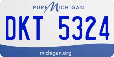 MI license plate DKT5324