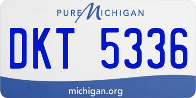 MI license plate DKT5336