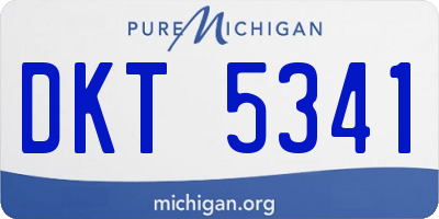 MI license plate DKT5341
