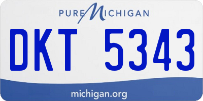 MI license plate DKT5343