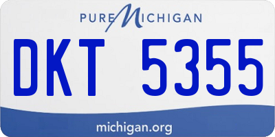 MI license plate DKT5355