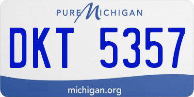 MI license plate DKT5357