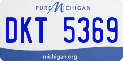 MI license plate DKT5369