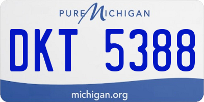 MI license plate DKT5388