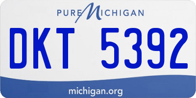 MI license plate DKT5392