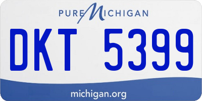 MI license plate DKT5399