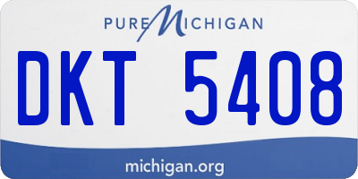 MI license plate DKT5408