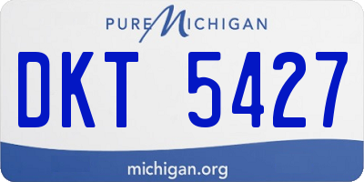 MI license plate DKT5427