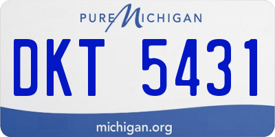 MI license plate DKT5431