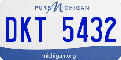MI license plate DKT5432