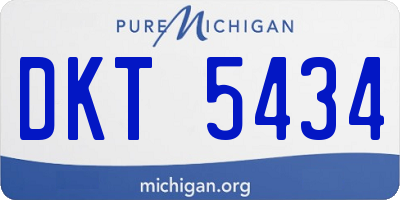 MI license plate DKT5434